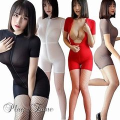 体操服 コスプレ セクシー コスチューム 穴あき ボディスーツ 仮装 コスプレ 体操着 股開き フィットネス ダンス ヨガ 衣装 2頭ファスナー 極薄 全5色 B199Q