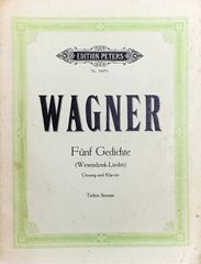 ワーグナー ヴェーゼンドンク歌曲集 低声用 (声楽+ピアノ)輸入楽譜 Wagner F?nf Gedichte ペータース/Peters 洋書