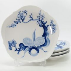 マイセン プレート■ブルーオーキッド ランチプレート 18.5cm 洋食器 皿 蘭 4枚セット 1級品 Meissen