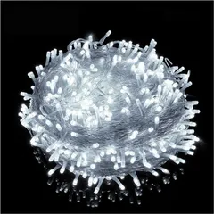 【数量限定】パーティー 誕生日 正月 フェアリーライ ledガーランドライト (ホワイト ト キャンプ用 ワイヤライト 飾りライト クリスマス インテリアライト 記憶メモリー 300球（33m）) 8点灯パターン 防水 屋外 LEDストリングライト 防水33m