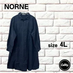 NORNE ノルネ シャツワンピース チェック 大きい　サイズ4L