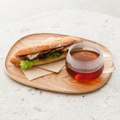 UNITEA カップ＆トレイ 350ml 265mm ウィロー KINTO キントー トレー トレイ 天然木製 お盆 カップ コップ 耐熱ガラス コーヒー 珈琲 紅茶 おしゃれ カフェ cafe 【toh-472958】