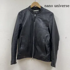 【美品】ナノユニバース　ハイブリッドデザイン　オイルドラムレザージャケット nano ファッション nano ナノユニバース レザージャケット
