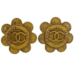 シャネル CHANEL ココマーク イヤリング フラワー GP ゴールド レディース 【中古】