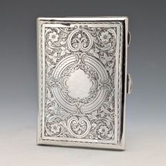 1900年頃 米国アンティーク 純銀製ティーキャディー 118g Black