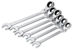 【新着商品】フレックス ラチェット ギア レンチ セット 大きさ いろいろ 6本18-23 フレックスギア スパナ コンビネーションレンチ トネ ボルト コンビネーションレンチセット 両用ヘッド ダブルヘッドラチェットハンドル 首振り チェットレンチ フレキシ