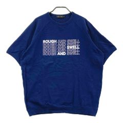 サイズ：XL ROUGH&SWELL ラフアンドスウェル  半袖 スウェットトレーナー  ネイビー系 [240101501542] ゴルフウェア メンズ ストスト サイズ：XL ROUGH&SWELL ラフアンドスウェル 半袖 スウェット