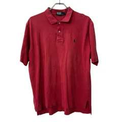 POLO RALPH LAUREN 半袖 ポロシャツ L レッド ポロラルフローレン 鹿子 古着卸 アメリカ仕入 a707-5721
