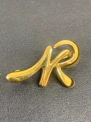 美品　NINA RICCI　ニナリッチ　NR　ロゴブローチ　ゴールド　A1