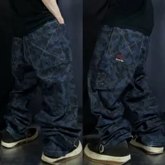 “2000s Hip Hop” AVIREX Camouflage Embroidery Carpenter Baggy Denim 00s アヴィレックス カモ柄 迷彩 刺繍 デニム ペインター バギーパンツ
