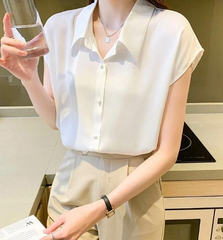 レディース シャツ ブラウス 長袖 シフォン 無地 夏 オフィスカジュアル ゆったり 通勤 トップス