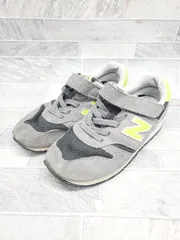 ◇ Θ New Balance YV373JO2 マジックテープ キッズ スニーカー シューズ サイズ18.0ｃｍ グレー 男の子 P  【1409090037115】