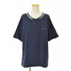 【CHAMPION】90s ヘンリーネック半袖Tシャツ