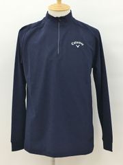 キャロウェイ Callaway ゴルフウェア モックネック M 長袖 ネイビー SUN PROTECT 未使用 2508WS115