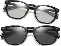 SEA FREAK 調光 偏光 サングラス メンズ 釣り 自動でレンズの色が変わる 運転用 紫外線カット スポーツ( ブラック)