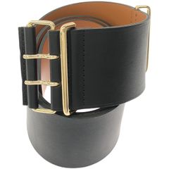 MAISON BOINET メゾンボワネ レザーベルト  ブラック -