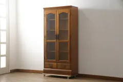 ★事前問合せ必須★ 横浜ダニエル daniel アーリーアメリカンシリーズ A-208 キャビネット 中古 ペイント仕上げ限定 本箱 ブックケース カップボード 食器棚 戸棚 収納棚 飾り棚 リペア+発送まで3週間前後 R-079034