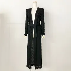 45L2《美品》BALMAIN バルマン イントレチャートガウンコート 34 ブラック ロングカーディガン 羽織 上着のサムネイル
