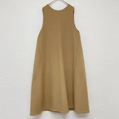 TOMORROWLAND collection　トゥモローランドコレクション　ノースリーブワンピース　ロング　ノースリーブ　フレア　ウール　ベージュ　日本製　レディース　36
