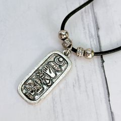 ウェーブ ドッグタグ ネックレス ペンダントトップ アクセ シルバー