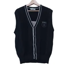 Munsingwear(マンシングウェア) ベスト サイズMA メンズ美品  - 黒×白×マルチ 刺繍