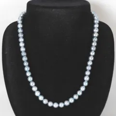 美品『USED』 パール/シルバー  7mm ネックレス 偏光 クールなお色