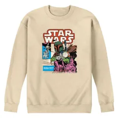 【送料無料】 スター ウォーズ メンズ Tシャツ トップス Men's Star Wars Boba Fett Comic Cover Crew Fleece Sweatshirt Cream