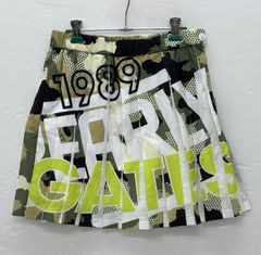 ※送料無料※ PEARLY GATES パーリーゲイツ レディース ミニスカート プリーツスカート カモフラ柄 表記サイズ1 古着 囗G■