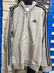 XXL adidas(アディダス) フレンチ フレンチテリー ジップアップ 3本線 フーディー パーカー フード付きTシャツ GK9034