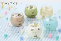 스미코구라시 유라유라 텀블러 5개 세트 시로쿠마 펭귄? 돈까스 고양이 토카게 Sumikkogurashi Glass Tumbler Set