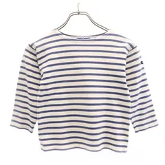 セントジェームス フランス製 ボーダー 長袖 Tシャツ 6anｓ ネイビー系 SAINT JAMES ロンT キッズ 【中古】  【230925】