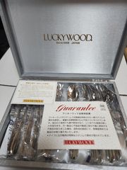ラッキーウッド　フォーク&スプーン　10本セット