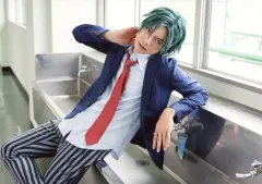 【中古】生写真(男性) 兼崎健太郎(銅橋正清)/横型・膝上・制服・座り・キャラクターショット/舞台『弱虫ペダル』～箱根学園新世代、始動～ブロマイド