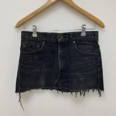 Levi's リーバイス 505 ブラックデニムミニスカート 切りっぱなし