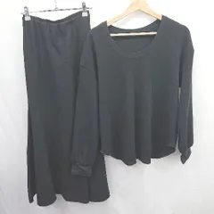 ◇ ⊇ Mila Owen ミラオーウェン ワンポイント刺繍 シンプル ロング セットアップ サイズ0 ブラック系 レディース E  【1507280013281】