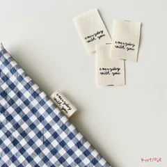 ハンドメイド布タグ　挟みタグ　2.5cm　9枚入り　[H-2501-BLK]