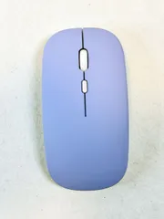 【HY】【美品】Bluetooth＆2.4GHz対応ワイヤレスマウス｜3段階DPI切替/静音＆薄型設計/充電式400mAh/デュアルモード/パープルカラー[定形外郵便、送料無料]HY002