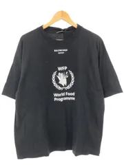 実寸サイズBALENCIAGA　 2018AW WFPプリントTシャツ ブラック