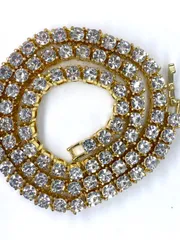 格安　メンズ　テニスチェーン　5ミリ　18・20・24インチ　ブリンブリン　czダイヤ　メンズネックレス　テニスネックレス　ギラギラ　LEX ゴールド　キューバンリンク　マイアミ　hiphop