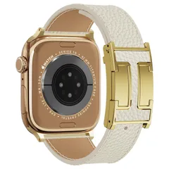 【数量限定】45mm 44mm 42mm 41mm 40mm 対応サイズ：38mm 101/SE Series 49mm iWatch対応 上品なH型バックル付き、おしゃれで可愛い交換用ベルト  レディース向け レザー腕時計バンド [Tekvon]