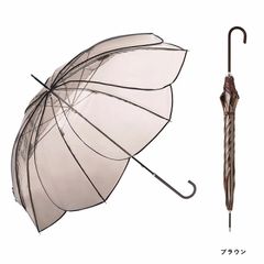雨傘｜【because】クリアアンブレラ flower