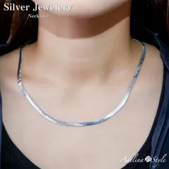 【スネークチェーン 幅3.5mm 色：シルバー】[Adelina Style] ネックレス チェーン 細め レディース スネークチェーン シルバー925 純銀 プレゼント