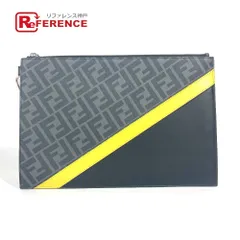 FENDI フェンディ クラッチバッグ ダイアゴナル ズッカ 7N0110 レザー