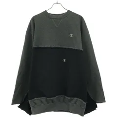 DISCOVERED ディスカバード 20AW NEWSED Champ Sweat リメイクスウェットトレーナー DC-AW20-RE-04 グレー×ブラック Fのサムネイル