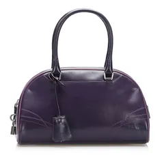 プラダ ボーリングバッグ ハンドバッグ パープル レザー レディース PRADA【1-0100939】のサムネイル