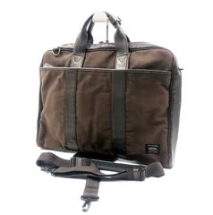 ■Current item, retail price ¥45,100■PORTER Yoshida Bag TAG Turk 2-way briefcase/shoulder bag/business bag, nylon canvas/leather (cowhide), brown, made in Japan, men's, business, A4 size compatible