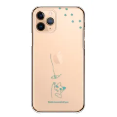 iPhone15Pro ケース カバー iPhone15 プロ スマホケース ハードケース 落書き 猫 ねこ ネコ 肉球 シンプル くイラスト おしゃれ 大人 透明 クリア カラー02