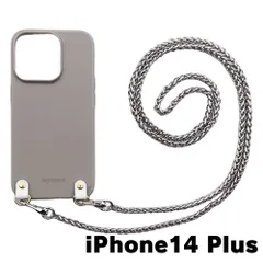 【新品未使用】iPhone14 Plus アイフォン14プラス チェーン TPU カバー(くすみグレー/シルバーB)myones 斜め掛け スマホショルダー かわいい zmyones002-ps1-st29-ip14plus-gy-sv-b
