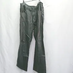 ◇ Θ WEGO ウィゴー フェイクレザー ミフレアパンツ サイズM ブラック メンズ E  【1410290016978】