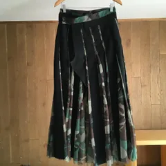 【ジュンヤワタナベ】AD2000　ロングスカート　パール　黒　S レイヤード ジュンヤワタナベ】AD2000 ロングスカート パール 黒 S